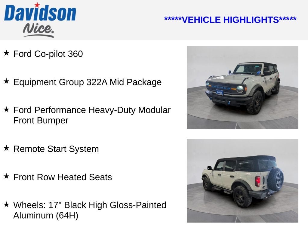 2022 Ford Bronco Black Diamond