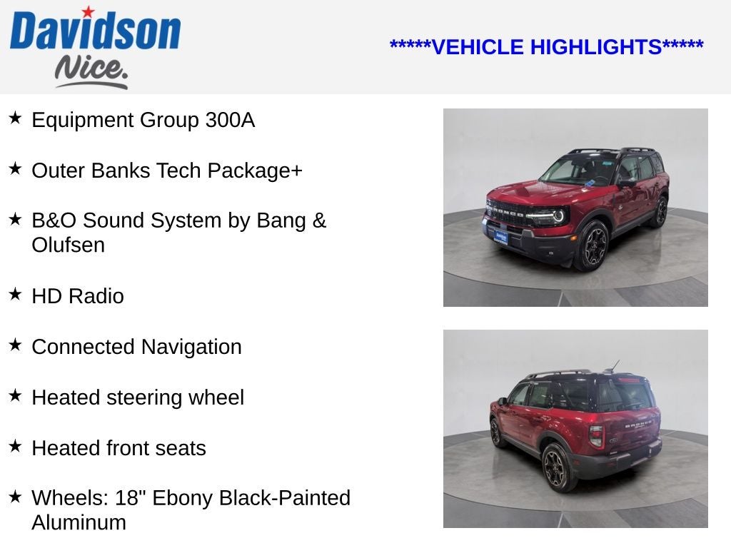 2025 Ford Bronco Sport Outer Banks