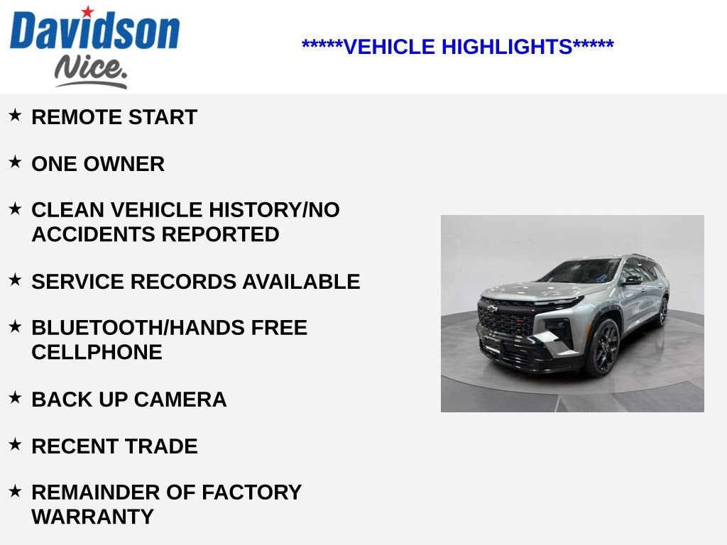 2024 Chevrolet Traverse RS