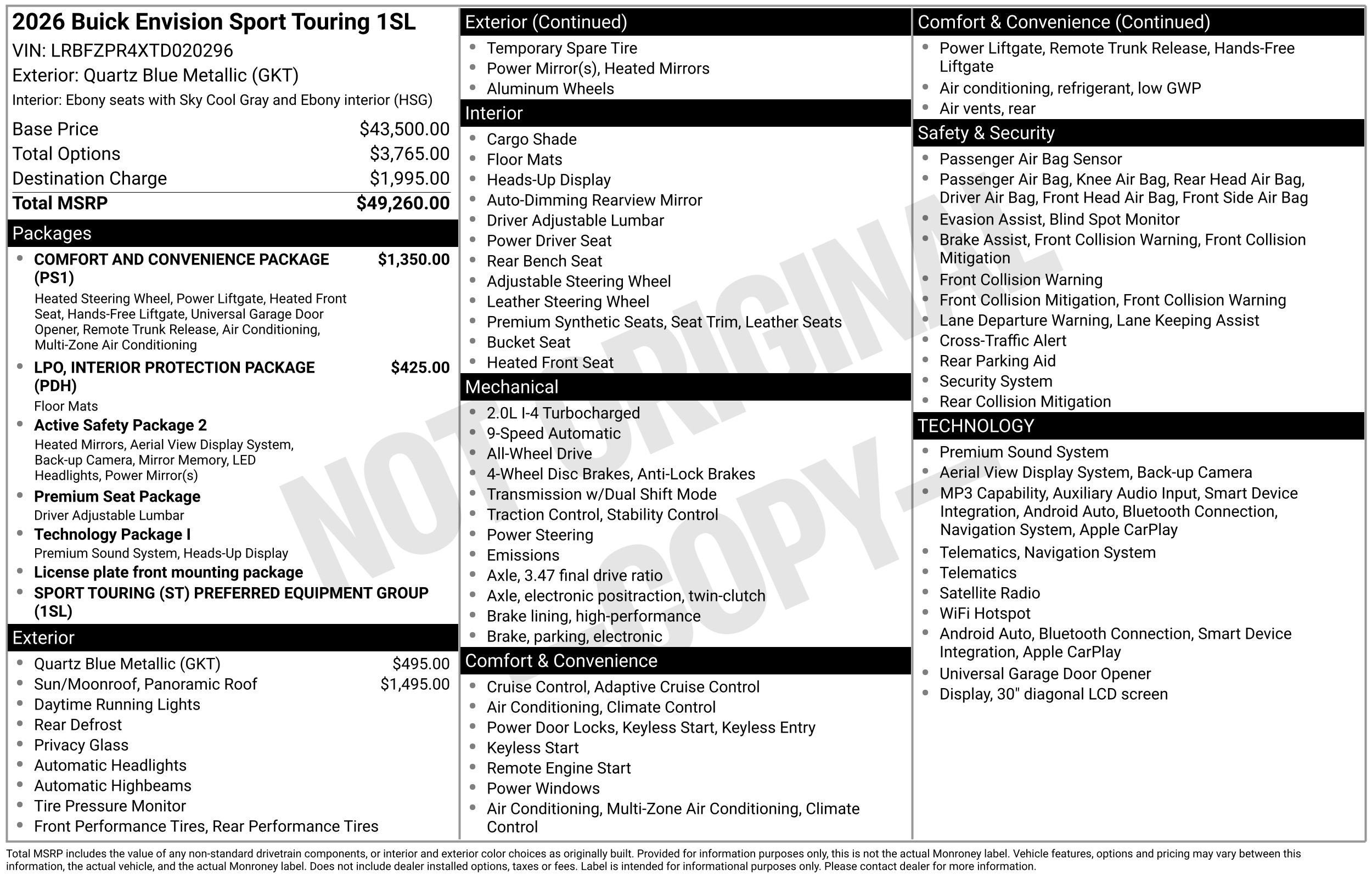 2026 Buick Envision Sport Touring