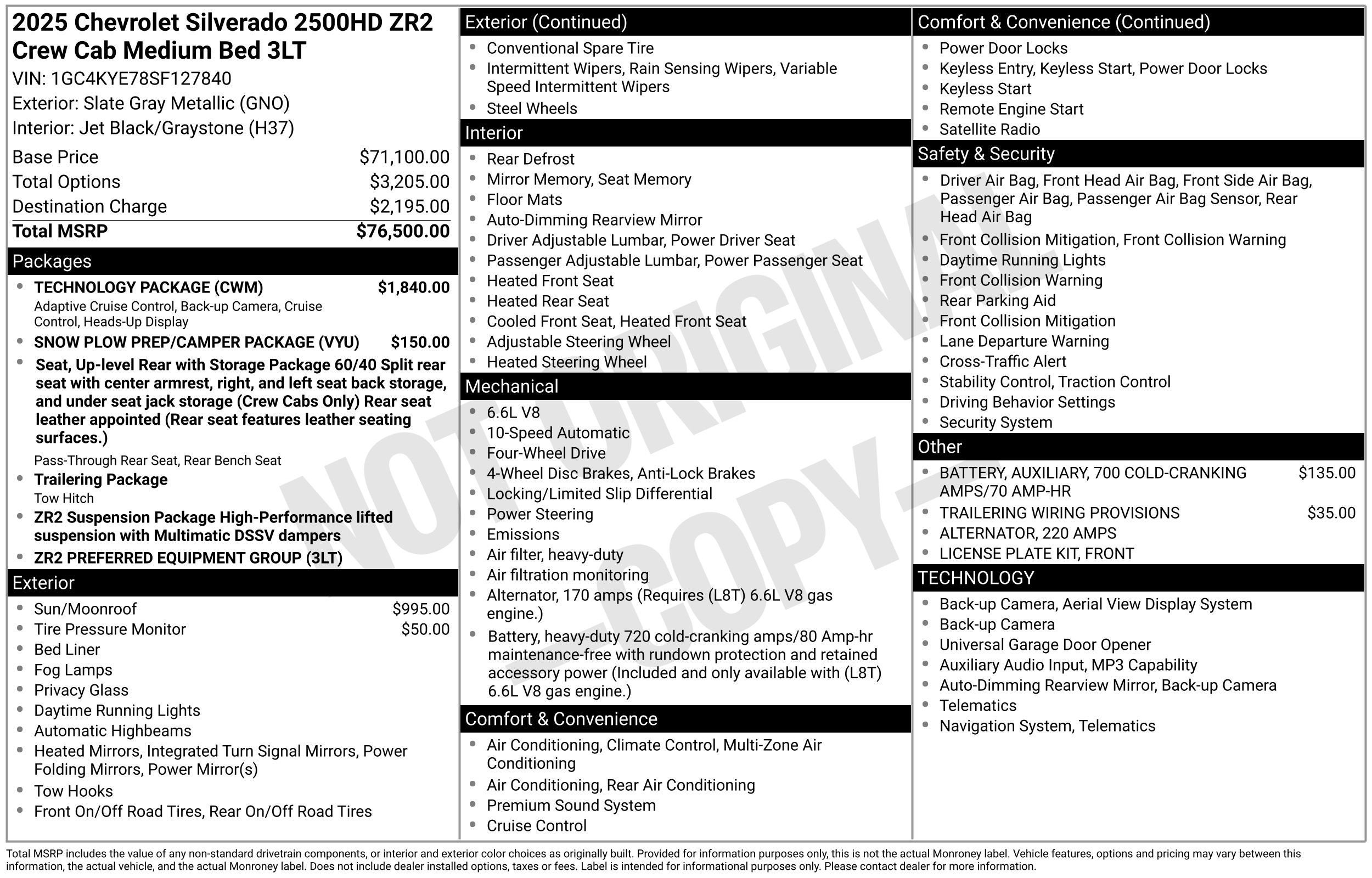 2025 Chevrolet Silverado 2500 HD ZR2