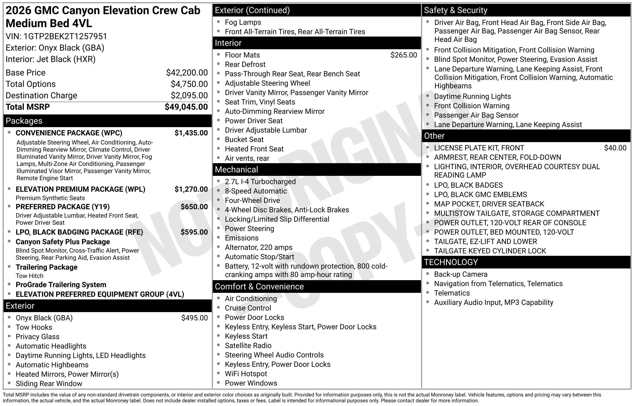 2026 GMC Canyon Elevation
