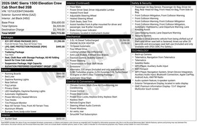 2026 GMC Sierra 1500 Elevation