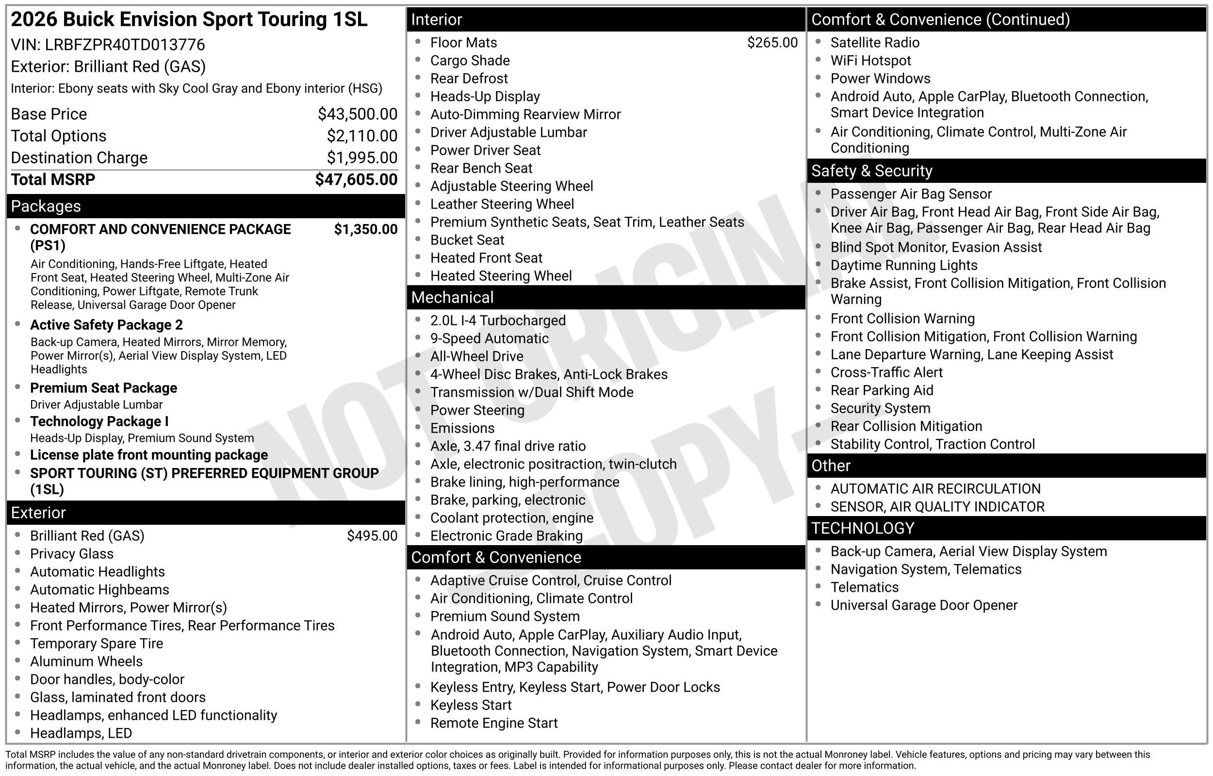 2026 Buick Envision Sport Touring