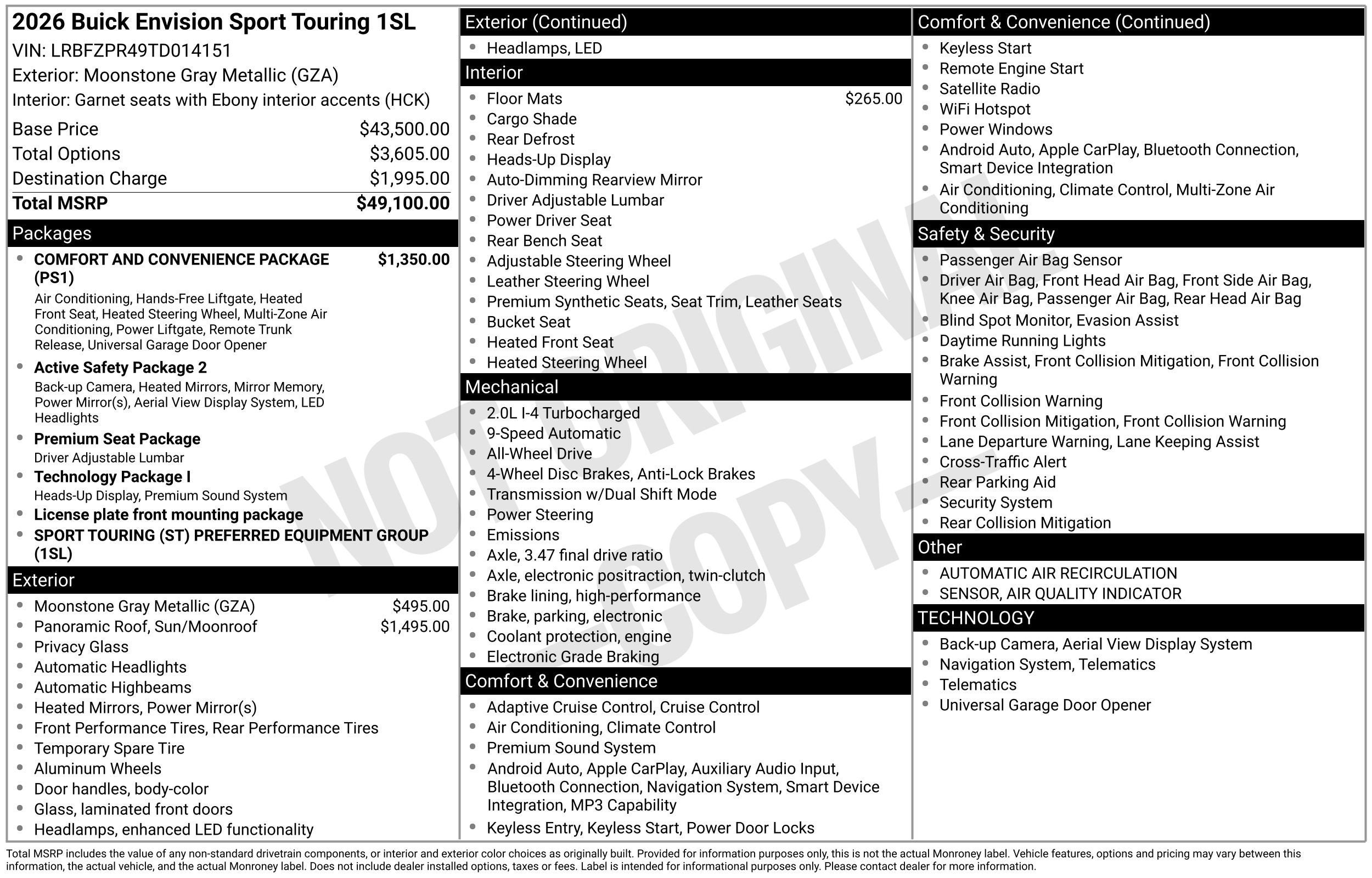 2026 Buick Envision Sport Touring
