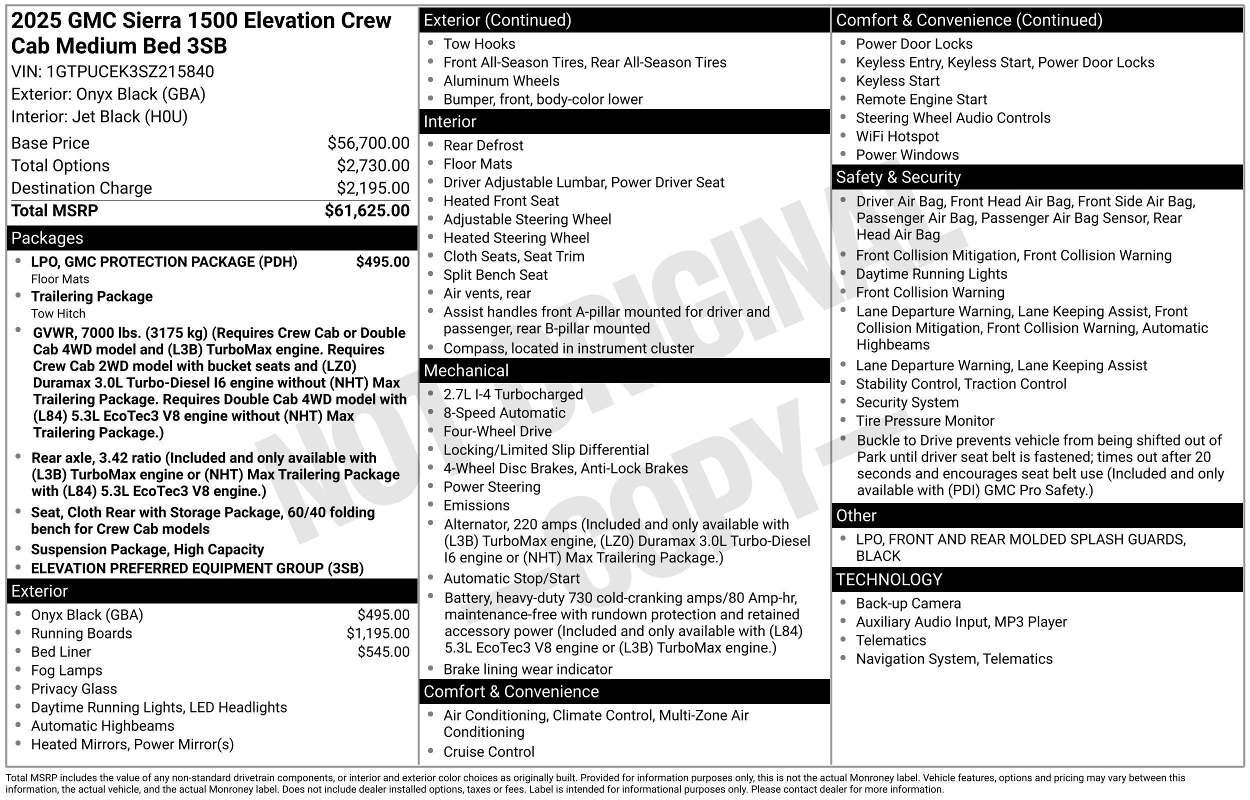 2025 GMC Sierra 1500 Elevation