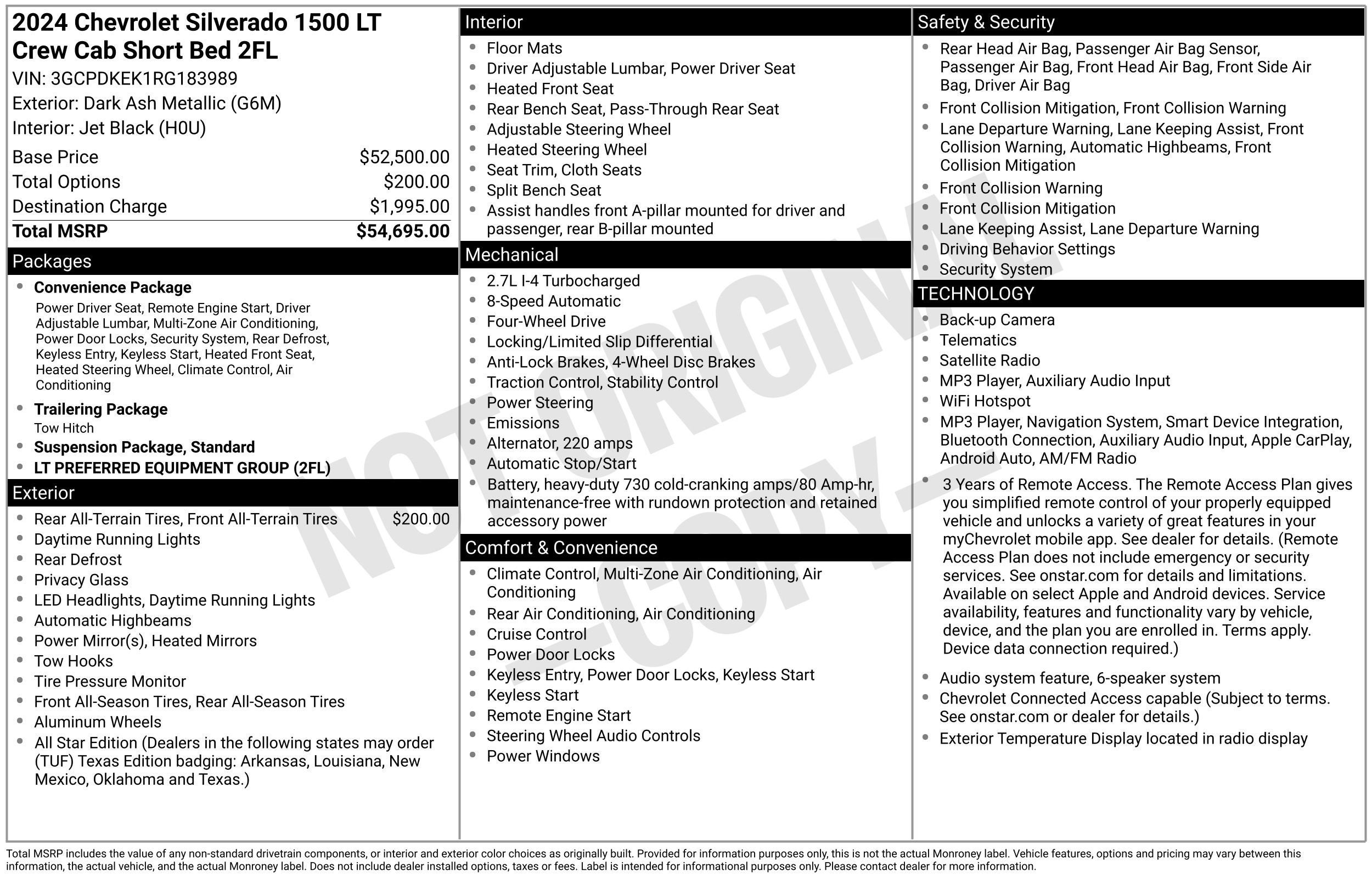 2024 Chevrolet Silverado 1500 LT (2FL)