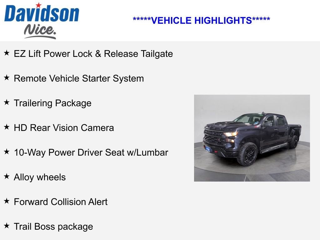 2023 Chevrolet Silverado 1500 Custom Trail Boss