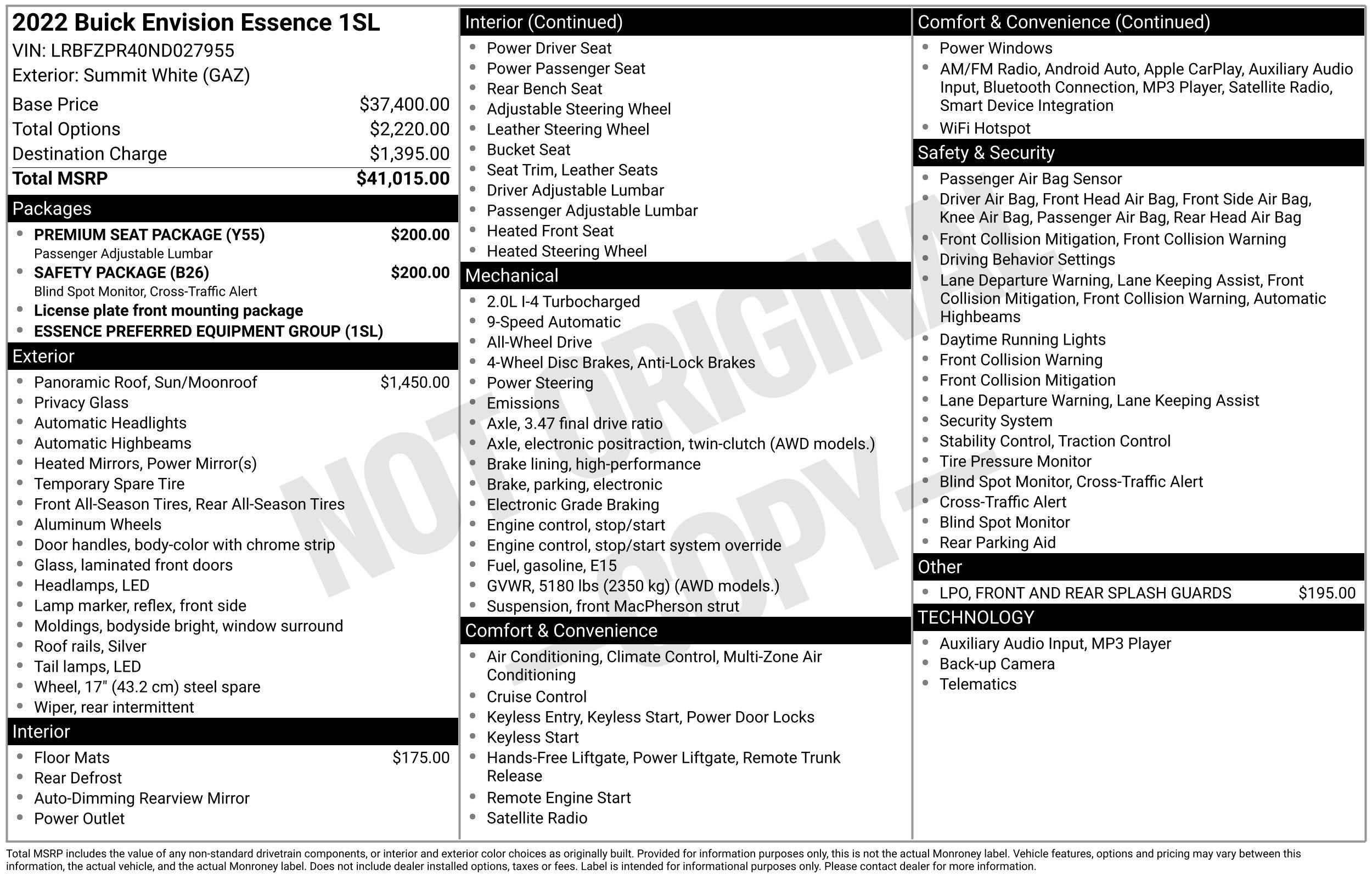 2022 Buick Envision Essence