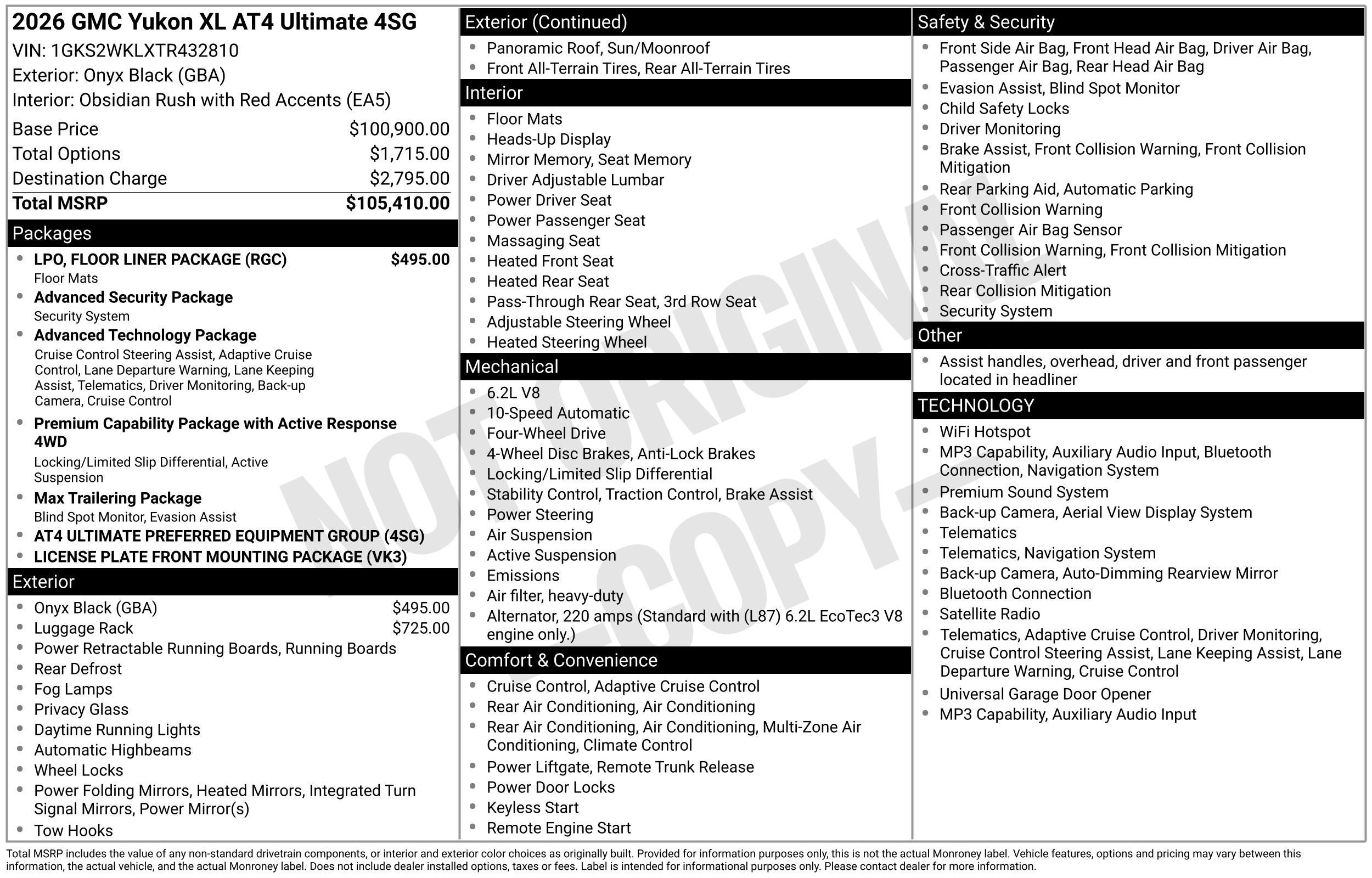2026 GMC Yukon XL AT4 Ultimate