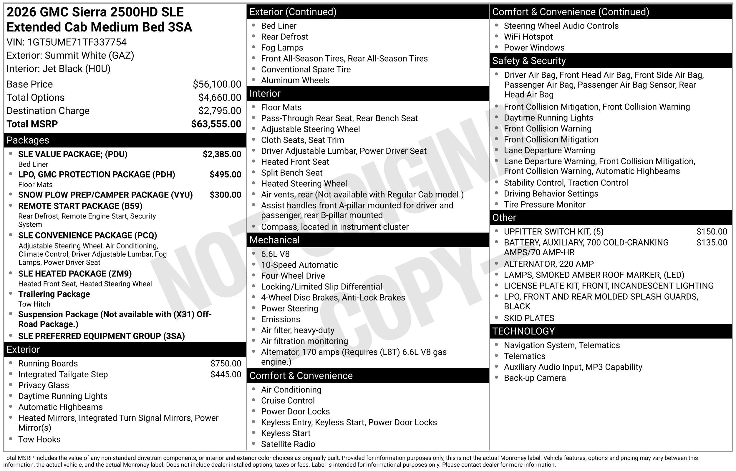 2026 GMC Sierra 2500 HD SLE