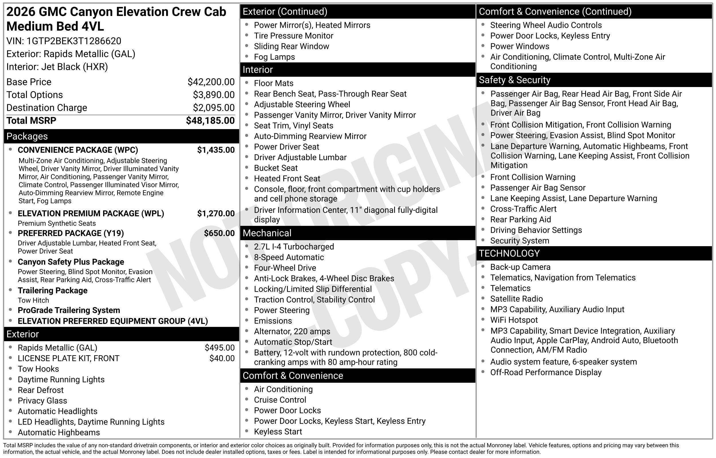 2026 GMC Canyon Elevation