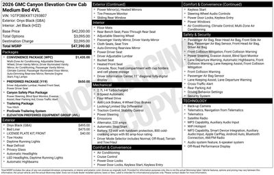 2026 GMC Canyon Elevation