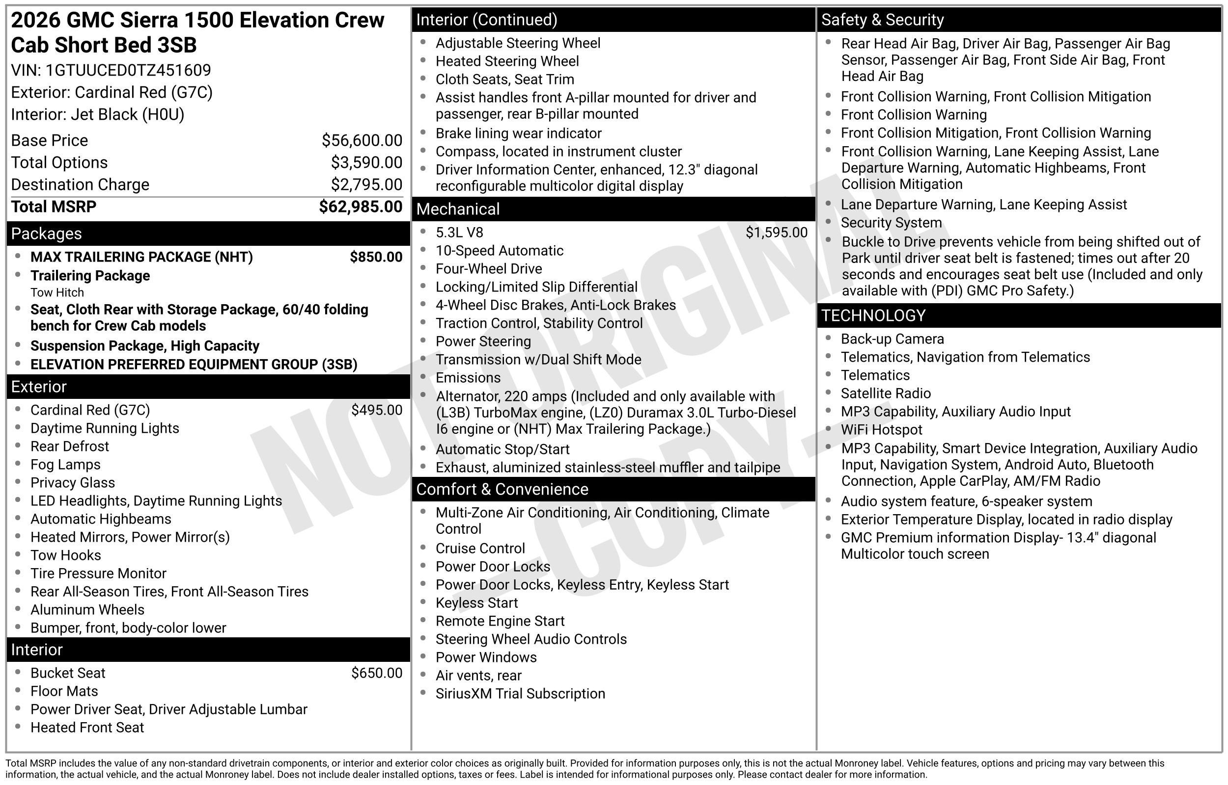 2026 GMC Sierra 1500 Elevation