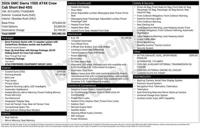 2026 GMC Sierra 1500 AT4X