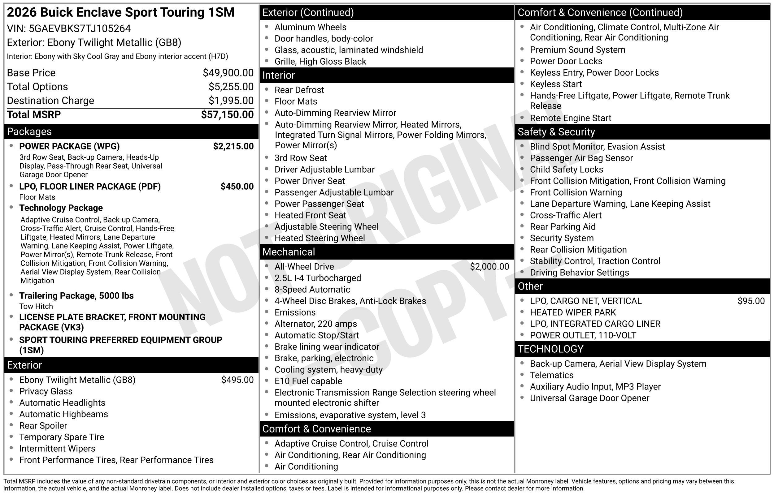 2026 Buick Enclave Sport Touring