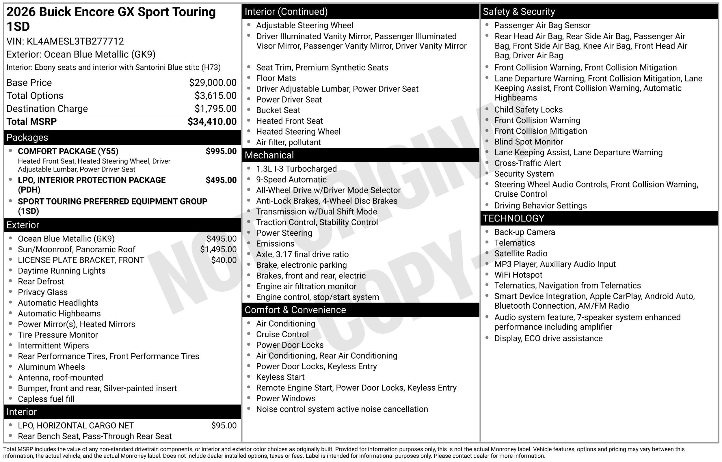 2026 Buick Encore GX Sport Touring