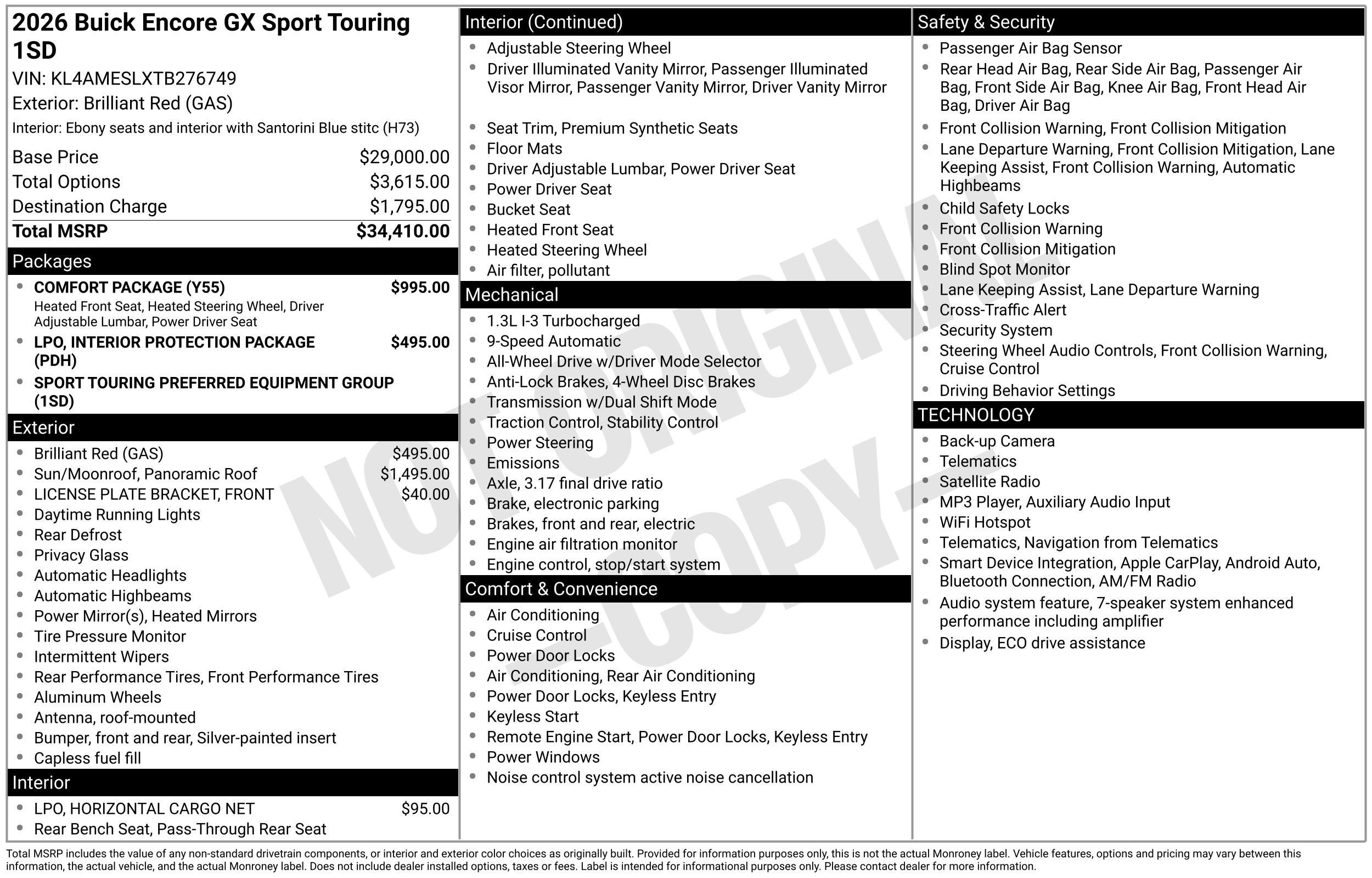 2026 Buick Encore GX Sport Touring